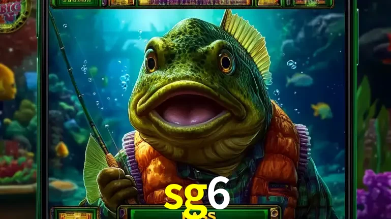 Personagem de peixe pescador do popular jogo de slot com tema de pescaria, uma das emocionantes opções de caça-níqueis para jogar e ganhar no cassino sg6.
