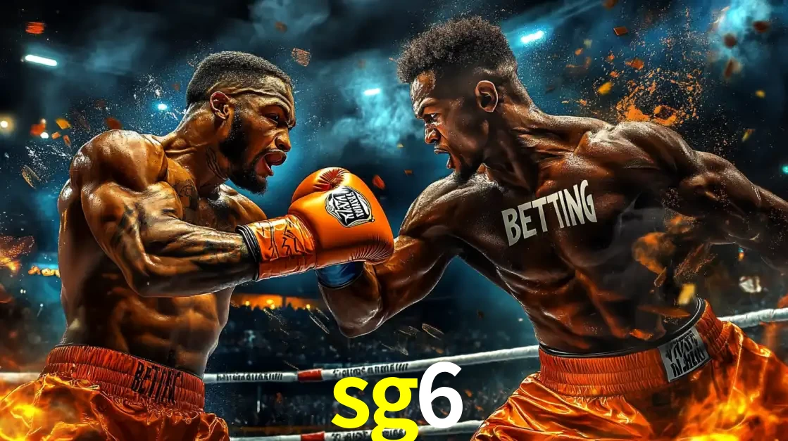 Dois boxeadores em uma luta intensa e explosiva, representando a adrenalina e as oportunidades de apostas em esportes de combate disponíveis na plataforma sg6.