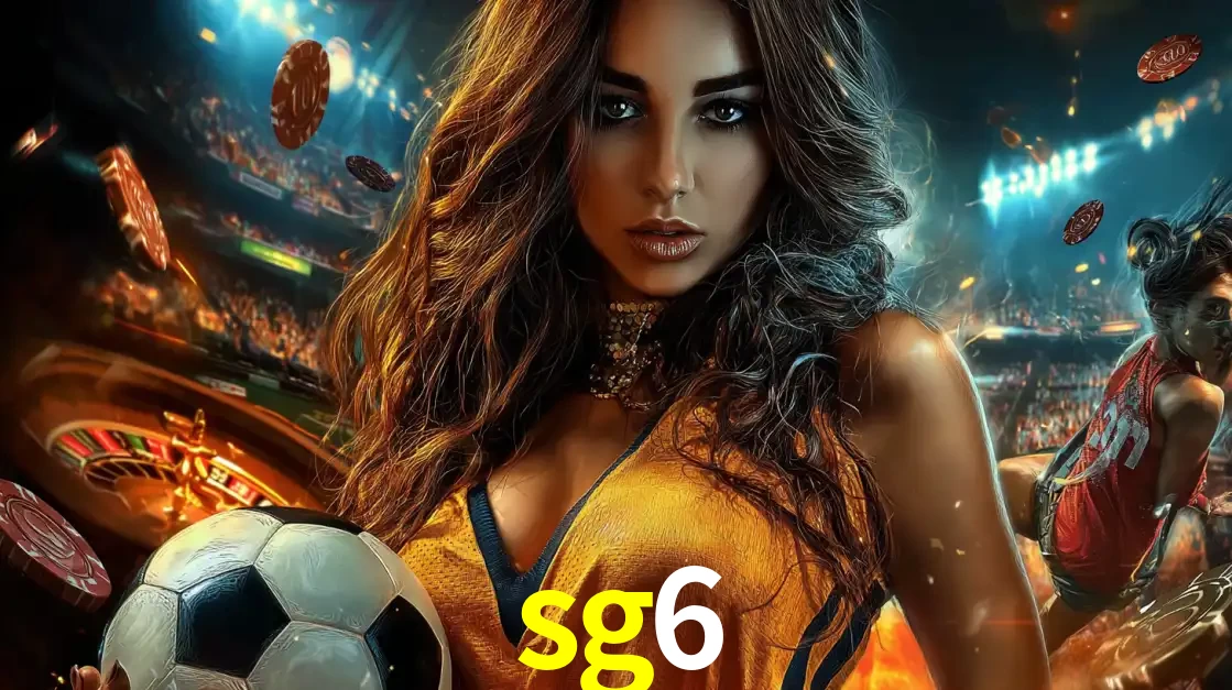 Mulher segurando uma bola de futebol em uma montagem que mistura a paixão esportiva com a emoção da roleta de cassino, tudo disponível na plataforma sg6.
